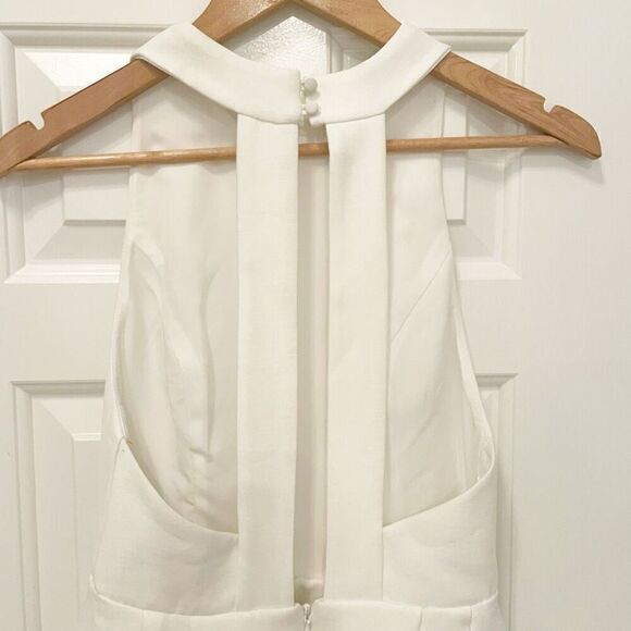 NWT C/MEO Collective White Dress Size Small Strappy Back Graduation Bridal - Picture 8 of 12